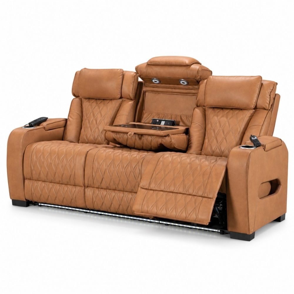 Nexora Luxe 3-Seat Sofa with table