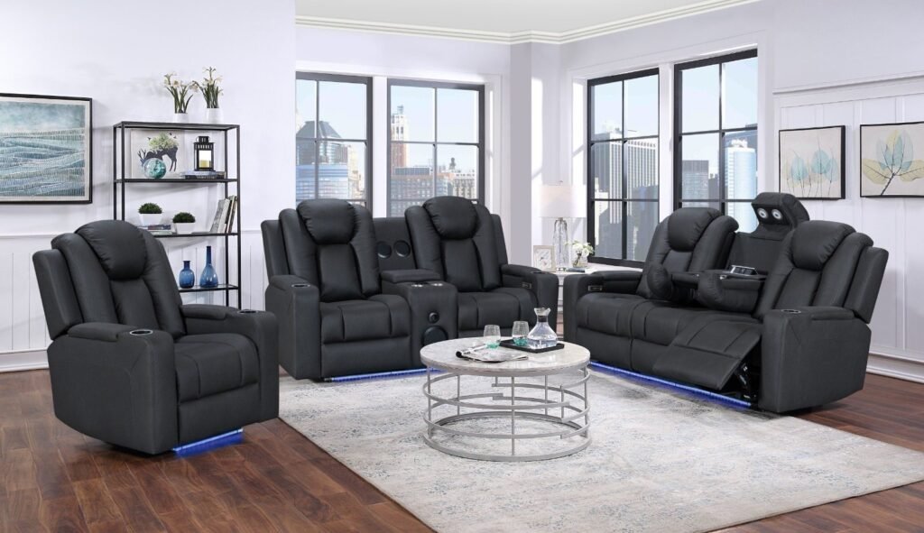 Black Power Reclining Set